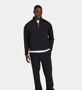 2026 OEM Winter <b>Men's</b> Breathable Quarter Zip Fleece <b>Pullover</b> Sweatshirt Washed Garment Dyed 100% Polyester - Product Image 4