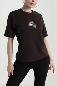 Débardeur décontracté uni pour femme en coton/polyester écologique, avec logo personnalisé, grande taille, manches courtes, séchage rapide, collection automne - Product Image 3