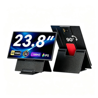 Nouveau design, connexion par un seul câble, D1 23,8 pouces IPS 1920*1080p FHD, moniteur portable grand écran avec haut-parleur intégré pour le travail sur ordinateur portable