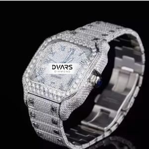 Moissanite Fashion Automatic Luxury <b>Watch</b> Square Alloy Case Coated Glass Analog Display Water Resistant <b>Diamond</b> Limited - Product Image 2