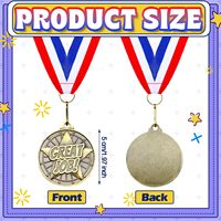 Médaille de reconnaissance sportive promotionnelle en métal doré personnalisée, avec ruban de 2 pouces, pour récompenses de vainqueurs, vente en gros, OEM, logo personnalisé