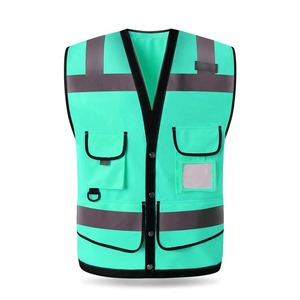 Chalecos de trabajo personalizables en varios colores, chalecos de seguridad de alta visibilidad, precio asequible, ajustables, chalecos de seguridad de trabajo de última tendencia. - Product Image 2