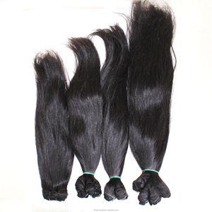 100% Unprocessed Virgin Indian Hair Extension Soft Hand-tied Natural Wave Style Raw Hair Vendor's Remi Hair - Product Image 4