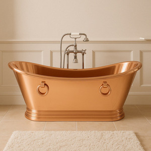 Bañera ovalada de latón martillado más vendida, bañera tradicional para inmersión, bañera de hidromasaje independiente de latón, bañera ovalada de alta demanda - Product Image 2