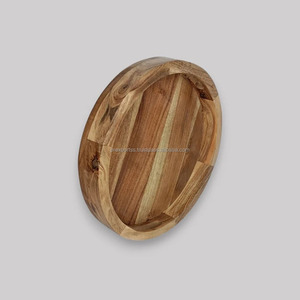 Vente en gros Assiette alimentaire en bois Plateau rond en bois Assiette de présentation en bois personnalisée/Plats ronds de service de fruits au meilleur prix - Product Image 3