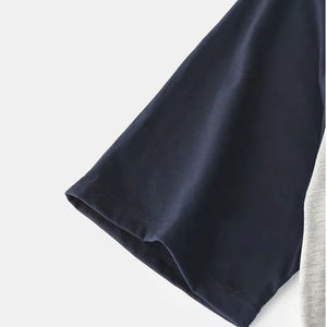 Ensemble décontracté pour homme de haute qualité, couleur unie, 2 pièces, t-shirt à manches courtes et short, imprimé tissé personnalisé, mode été - Product Image 4