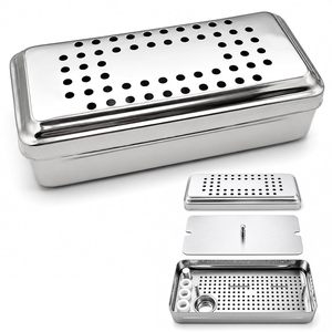 Juego de Instrumentos Quirúrgicos Dentales Profesionales con Bandeja PRF y Herramientas Plateadas, Certificación CE Clase I, Empuñadura Manual con Diseño Estriado - Product Image 3