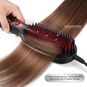 Professional OEM Ceramic Hot <b>Comb</b> Hair Straightener 16 Temperature Settings Dual Voltage Private Label - Product Image 3