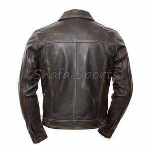 Veste en cuir pour homme 100% cuir naturel, manteau en cuir véritable pour homme, vêtements d'hiver pour homme - Product Image 2