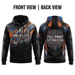 Hoodie vert forêt personnalisé en molleton tricoté doublé, 100 % coton, écologique, avec impression numérique et impression en relief personnalisée, grammage GSM, effet délavé à l'acide - Product Image 1