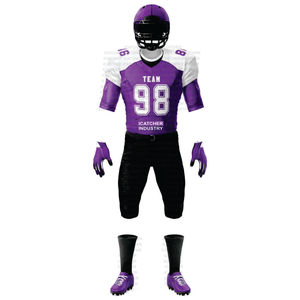 Custom Heat-Transfer Printed American Football Jersey with Tackle Twill Embroidery Short Sleeve <b>Padded</b> Pants - Product Image 6