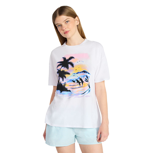 Ladies Printed Graphic T Shirt Casual Cotton O Neck Short Sleeve Soft Breathable Summer Fashion Streetwear Top <b>Tee</b> From BD - Product Image 2