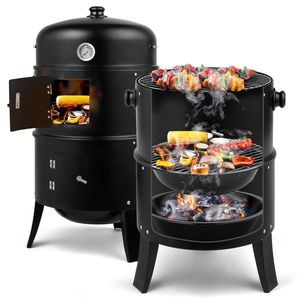 Parrilla para Camping de Hierro Negro con Revestimiento Antiadherente, 80x41x48cm - Product Image 1