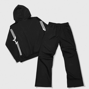 Men Custom Vintage Y2K <b>Tracksuit</b> Graphic Hoodie Wide Leg Sweatpants Streetwear Outfit Hip Hop Loose Fit Clothing - Product Image 2