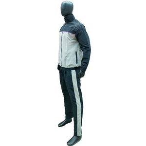 Conjunto Deportivo Unisex de 2 Piezas, Cortavientos, Bloques de Color, Cierre de Cremallera, Tejido de Poliéster Transpirable, Ajuste Regular para Todas las Temporadas - Product Image 3