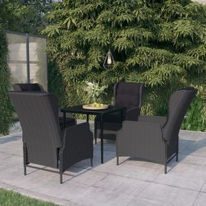 Set da Pranzo da Giardino Grigio Scuro per Arredamento Esterno e Patio - Product Image 1