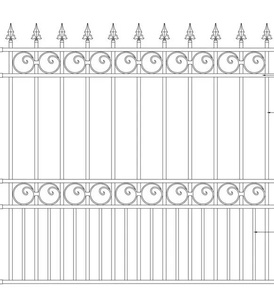 Paneles de Cerca de Hierro Forjado Premium de 6 Pies, Postes Metálicos Duraderos para Exteriores, Rejas Decorativas con Recubrimiento en Polvo para Privacidad Moderna - Product Image 5