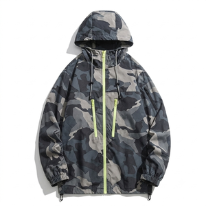 Autumn outdoor windbreaker jacket Waterproof breathable hard shell Stand collar zipper jacket - Product Image 3