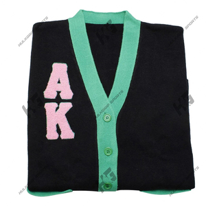 Customized Alpha |Kapa| AK Sorority Varsity <b>Cardigan</b> & <b>Sweater</b> Pretty Girls AK Greek Fraternity and Sorority Uniform <b>Cardigan</b> - Product Image 2