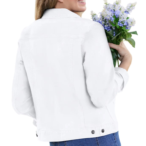 Hot Selling Wholesale Price New Design Women <b>Denim</b> jacket Trendy Style sustainable Good Quality soft <b>material</b> Women <b>Denim</b> jacket - Product Image 6