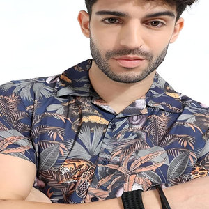Blusa informal estampada de manga corta a la moda para hombre, camisa hawaiana de verano, diseño geométrico, tallas transpirables, camisas de verano para hombre, camisas de La M-5XL - Product Image 2