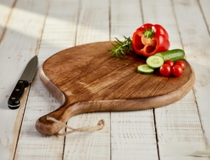 Tabla de Cortar de Madera al por Mayor, Tabla de Cortar de Cocina para Carne y Verduras Orgánicas, Tabla de Cortar Rectangular de Madera de Acacia Natural - Product Image 5