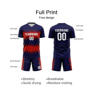 Ensembles d'uniformes de football personnalisés pour hommes, maillots d'entraînement respirants à séchage rapide, vêtements de sport pour équipes, vente en gros - Product Image 4