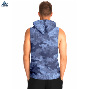 Sudadera sin mangas transpirable de mezclilla azul camuflaje, fácil de lavar, para adultos, hecha en Pakistán, uso diario, precio mayorista - Product Image 3