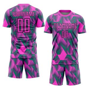 Maillots de football français respirants, légers, de haute qualité, personnalisables avec logo et nom d'équipe, uniformes 100 % polyester, ensembles de vêtements de football - Product Image 3