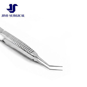 Pinzas de Capsulorhexis para Cirugía de Cataratas con Microincisión de Jiyo Surgical Co., Ejes Angulados Finos, Punta de 1.8 mm, Instrumento Quirúrgico - Product Image 1