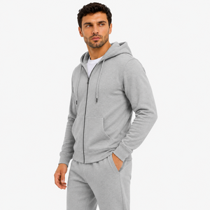 Modern mens zip hoodie with lightweight soft texture offering breathable comfort and a clean stylish look for every season - Product Image 2
