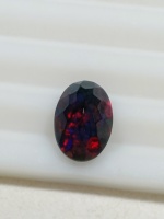 Opale noire éthiopienne naturelle, taille ovale 14x10mm, pierre précieuse multicolore avec effet de feu pour la fabrication de bijoux