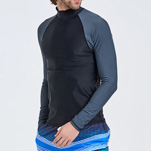 Camiseta Deportiva Cody Luna para Hombre, Manga Larga, Protección UV, Color Negro y Gris, Secado Rápido, Antibacteriana, Poliéster/Nailon - Product Image 2