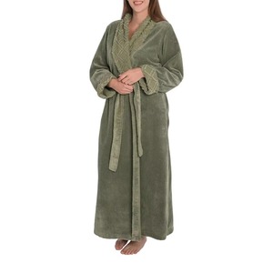 Women's Luxury Custom Bathrobe with Full Sleeves Custom Logo Printed Loungewear Robes Sleep Set Wholesale OEM Service - Product Image 4