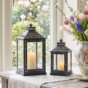 Home Decor Customised Table Top Outdoor Indoor Glass <b>Candle</b> Lanterns Farmhouse Floor & Hanging Metal <b>Candle</b> Lanterns - Product Image 6