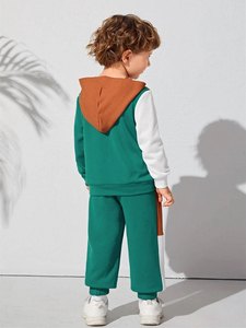 Conjunto Deportivo de Verano para Niños, Sudadera de Manga Corta con Cuello Redondo y Pantalones Cortos con Cintura Elástica, Estilo Casual - Product Image 6