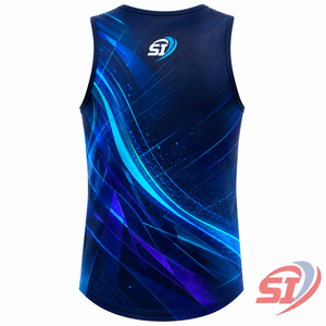Camiseta Deportiva Personalizada al por Mayor, Sublimada, Transpirable, para Carreras, Color Zafiro Cobre Momentum - Product Image 2