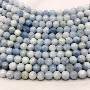 Perles en vrac de Célestine naturelle 4mm 6mm 8mm pour <span class=keywords><strong>la</strong></span> fabrication de bijoux (bracelets, colliers, boucles d'oreilles) – Fil de 15,5 pouces - Product Image 4
