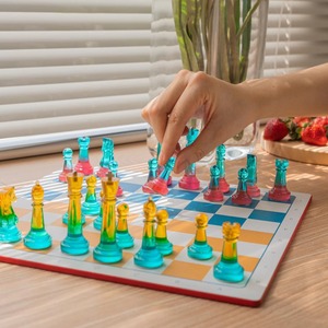 Belladec BI-WT1089 Handmade Resin <b>Chess</b> Board High Quality Artistic Customized Shape Renaissance Knight Design Sports Style - Product Image 5