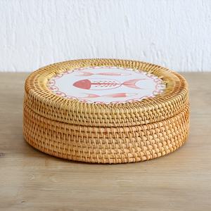 Boîtes de rangement en rotin tressé à la main, paniers à couvercle pour présentation alimentaire, excellent rapport qualité-prix - Product Image 6