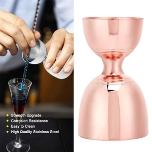 Jigger à cocktail professionnel en acier inoxydable, tasse à mesurer double face de qualité supérieure, outil élégant pour le service de boissons et les barware - Product Image 1