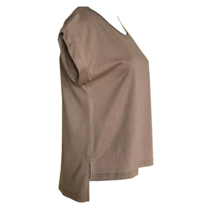 T-shirt uni surdimensionné en coton biologique 100 % pour femme, coupe ample, style streetwear, doux, respirant, décontracté, été, vente en gros - Product Image 2