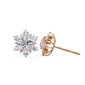Pendientes de tuerca de forma redonda de calidad premium de 0.50 CT cada uno, joyería de diamantes cultivados en laboratorio de oro macizo de 14K para mujer, regalo de aniversario. - Product Image 6