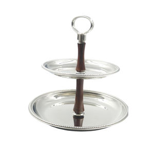 Moderno Soporte para Pasteles de Acero Inoxidable de 2 Niveles, Elegante Soporte Redondo Plateado para Exhibición de Pasteles, para Bodas, Fiestas, Eventos, Postres - Product Image 5
