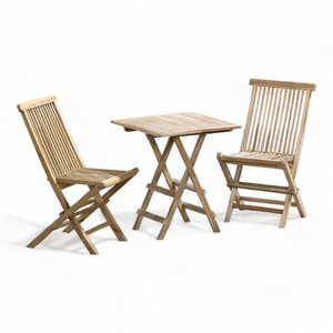 Juego de Sillas Plegables de Madera de Teca para Patio, Diseño Minimalista, de Indonesia, a Precio Accesible - Product Image 1