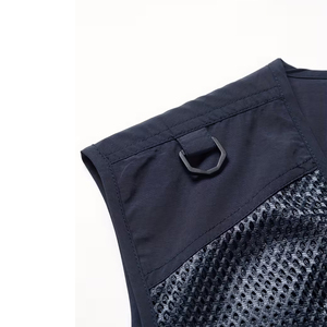 Chaleco Utilitario de Moda con Múltiples Bolsillos, Cierre de Cremallera, Malla, Sin Mangas, Color Naranja, para Pesca, Fotografía, Hombres, Aire Libre - Product Image 4