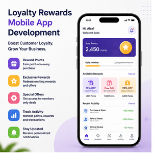 Développement d'applications mobiles personnalisées pour les programmes de fidélisation, système numérique de récompenses pour les membres et de fidélisation des clients - Product Image 1