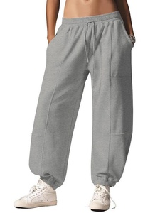 Pantalones deportivos para mujer, pantalones para correr, con bolsillos, corte holgado, parte inferior recta, cintura media, otoño - Product Image 3