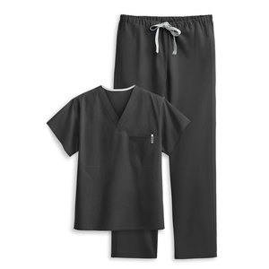 Custom Eco-Friendly Medical Scrubs Anti-Wrinkle Spandex Unisex Scrub Set with V Neck <b>Top</b> & Jogger Pants - Product Image 1