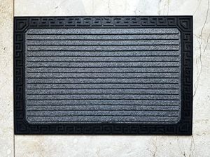 Modern Diamond Design Greeky Mats High Quality <b>Rubber</b> Outdoor Use 40x60cm Factory Wholesale Price - Product Image 3